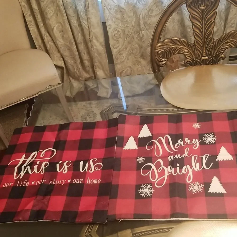 Buffalo Plaid Christmas Pillow Covers Set of 2 
